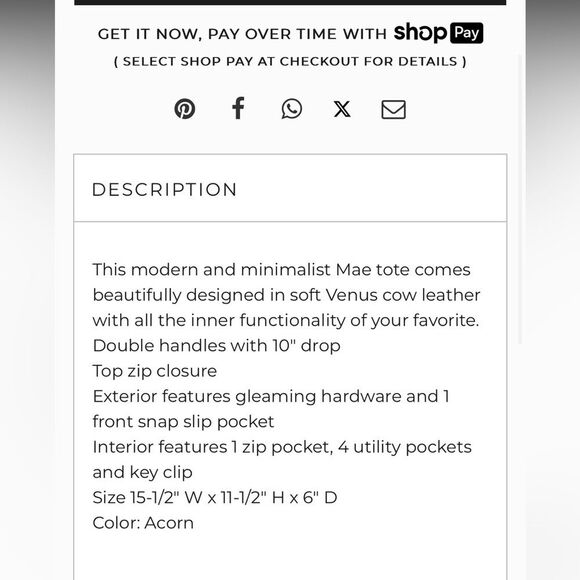 Michael Kors Large East West MAE Tote in Acorn - Picture 2 of 12